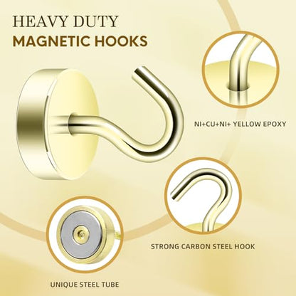 Magnetic Hooks Steel Tube Design for Cruise (Gold / 40lb Magnetic Hooks)