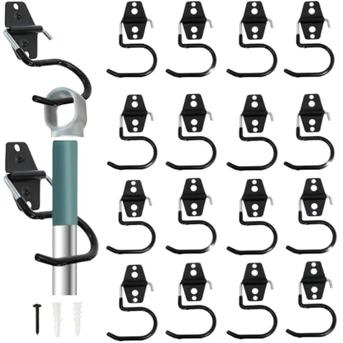 16 Pack Metal Broom Hooks