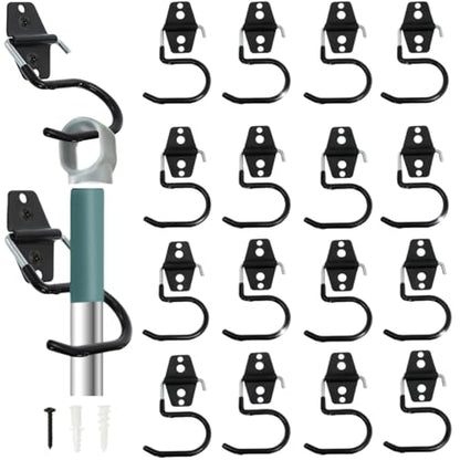 16 Pack Metal Broom Hooks