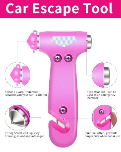 Car Glass Breaker and Seatbelt Cutter (Pink-1pc.)