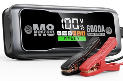 M8 6000A Car Battery Jump Starter (Gray / 6000A)