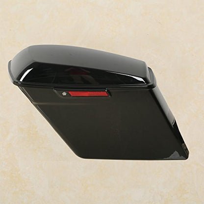 Motorcycle Stretched Saddlebags with Chrome Conversion Brackets Fit For Harley Softail Deluxe Heritage Softail 1984
