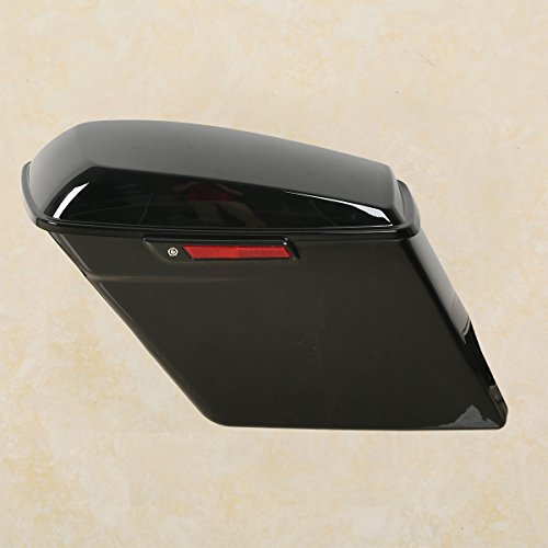 Motorcycle Stretched Saddlebags with Black Conversion Brackets Fit For Harley Softail Deluxe Heritage Softail 1984