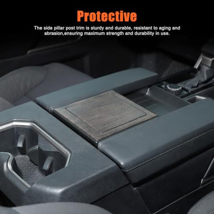 Car Armrest Storage Hidden Tray Cover Lid for Toyota Tundra 2022 (Oak Wood Pattern)
