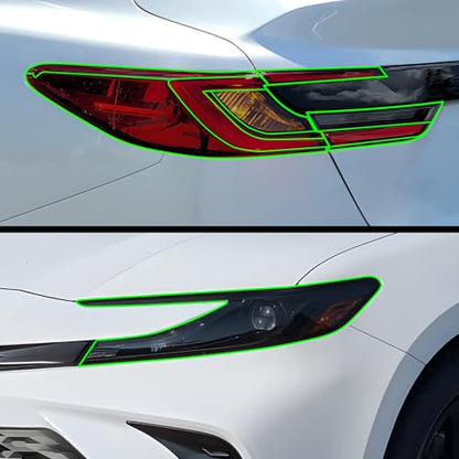 Full Headlight Taillight Tint Kit Compatible with Toyota Camry 2025 (Full Kit / Light Smoke)