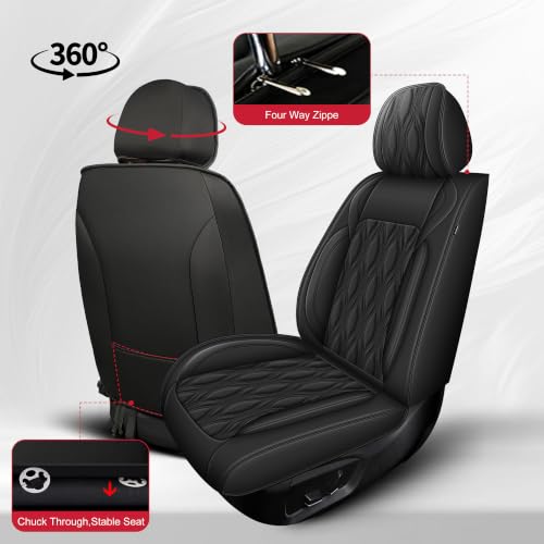 Full Set Waterproof Leather Seat Covers for Suzuki Kizashi 2010 (#067 Black / 62.Kizashi-5 Seat Covers Full Set)