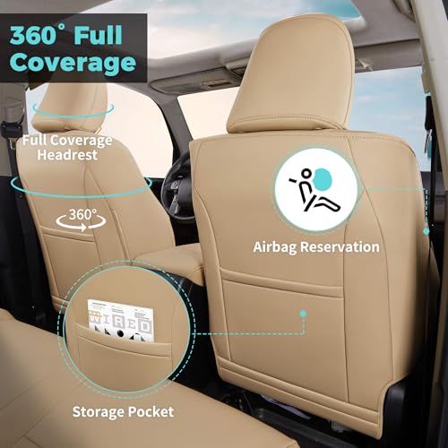Seat Covers for Toyota 4Runner 2011 (2011-2024 3-ROW,7 seats MODEL ONLY / BEIGE)