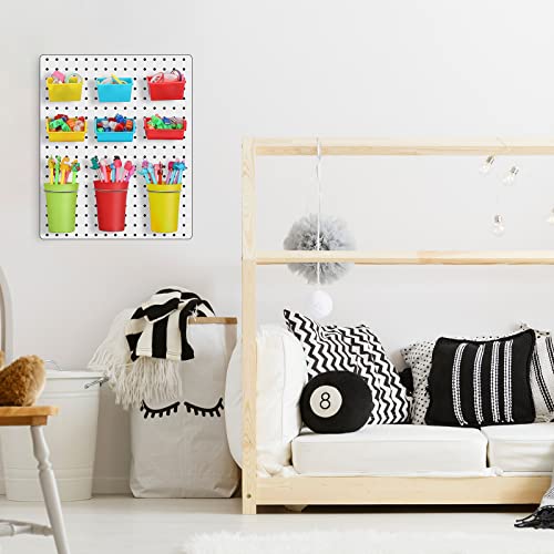20 Pcs Pegboard Bins and Cups Accessories with Hooks (Mixed Color)