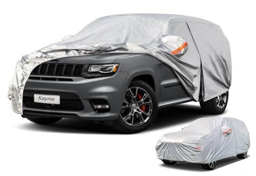 SUV Car Cover See Vehicle Size Chart for Accurate Fit (Aluminum-Silver / 3 S4 Fit SUV-Length (191" To 200"))