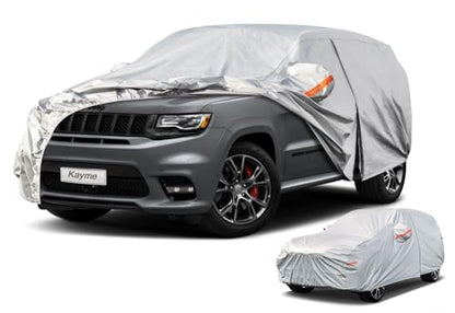 SUV Car Cover See Vehicle Size Chart for Accurate Fit (Aluminum-Silver / 3 S4 Fit SUV-Length (191" To 200"))