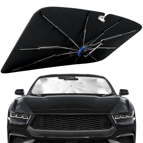 Windshield Sun Shade for Ford Mustang 2024 (Fit for Ford Mustang 2024-2026)