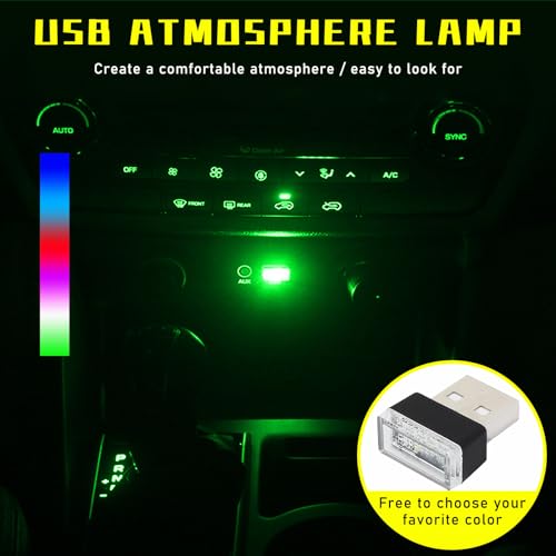 6 PCS USB LED Car Interior Atmosphere Lamp (6 Colors)