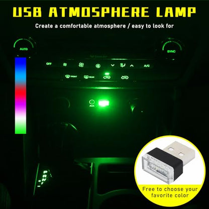 6 PCS USB LED Car Interior Atmosphere Lamp (6 Colors)