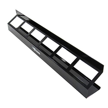 304BK Six Quart Oil Can Rack Holder 32" Caddy Wall Hanger Aluminum Shelf (Black)