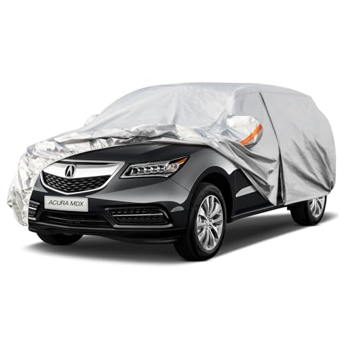 6 Layers Waterproof SUV Car Cover for Acura MDX 2001 (LM-Silver / 1. Custom Fit Acura MDX)