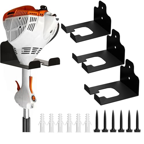 Garage Organizer Trimmer Rack (Black 3 Packs)