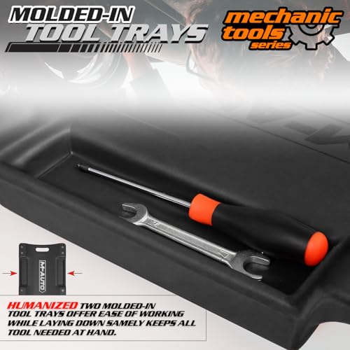 Mechanic Roller Creeper with Padded Headrest (Black / 40")