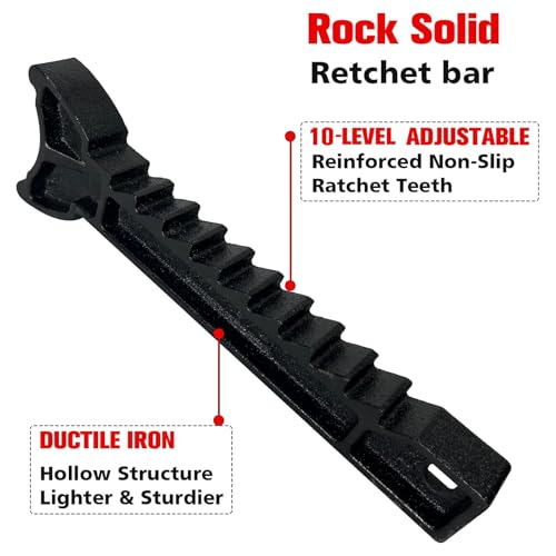 Jack Stands 3 Ton (3 Ton Double Pin Locking with Rubber Pads / Red)