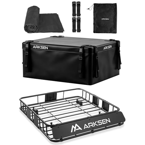 43" x 39" x 6" Roof Rack Basket with Extension&Waterproof Bag (43" Cargo Rack w/ Cargo Bag)