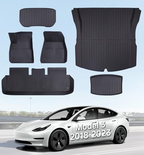 Floor Mats for Model 3 2023 (6 PCS for Tesla Model 3 2018-2023)