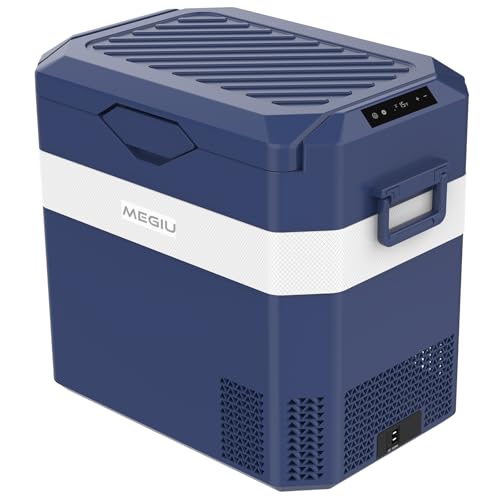 Car Fridge Portable 12V Refrigerator 40 Quart 12 Volt Freezer Compressor Cooler 12V (Blue(Matte))