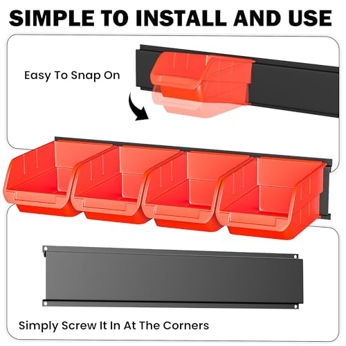 Wall Mounted Storage Bins (Orange)