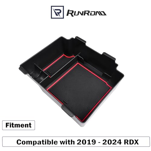 Insert Armrest Tray For 2019 2020 2021 2022 2023 2024 Acura RDX Accessories (Red)
