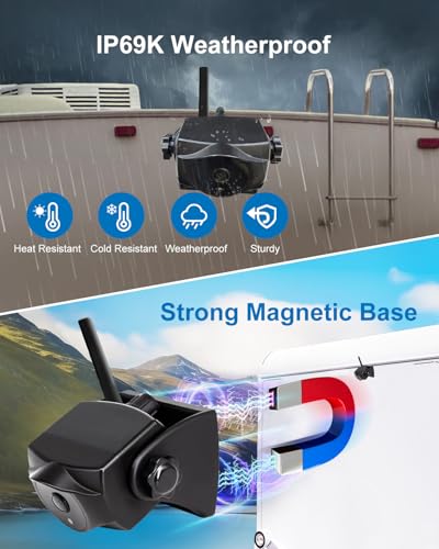 1080P Magnetic Wireless Backup Camera WiFi Hitch Camera (A backup camera)