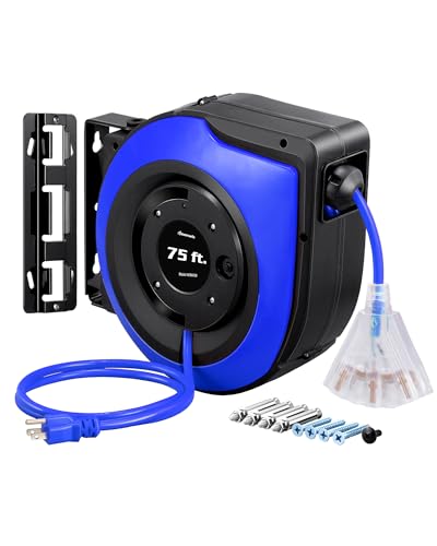 75FT Extension Cord Reel (Blue)