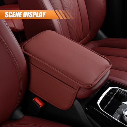 Car Center Console Cover (Burgundy)
