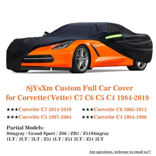 Upgraded Car Cover Compatible with Chevrolet Corvette 1980 (Compatible with Chevrolet Corvette C7 C6 C5 C4)