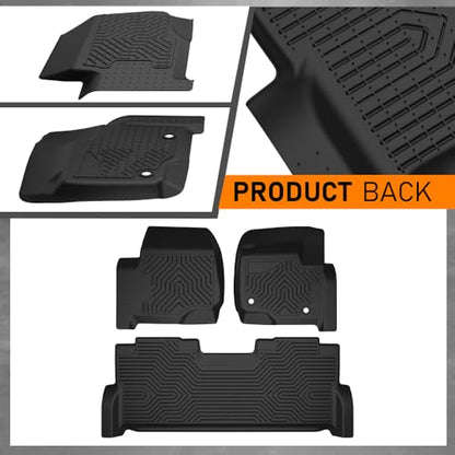 Floor Mats Fit Ford F250 F350 F450 F550 Crew Cab 2017 (17-26|Fit F250 F350 F450 Crew Cab|3Pcs)