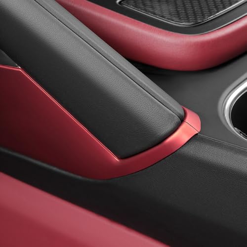 Center Console Armrest Side Storage Box for Porsche Cayenne (Red)