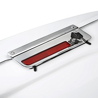 Motorcycle 5" Stretched Saddlebags Fit For Harley Touring 1993 (White / 5" Extended)