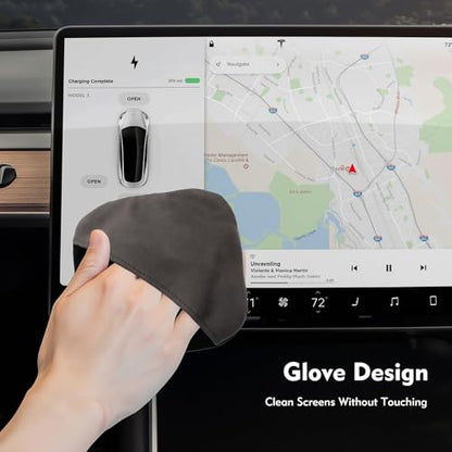 Car Screen Cleaner Pad with Acrylic Storage Box