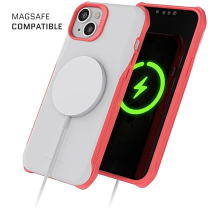 EXEC Wallet iPhone 14 Plus Case for Women with MagSafe Magnetic Credit Card Holder Supports Mag Safe Accessories (iPhone 14 Plus / Pink)