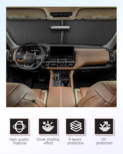 2025 2026 Pathfinder Windshield Sun Shade Windshield Sunshade for Pathfinder 2022 2023 2024 2025 2026 Accessories Protect Sun Rays & Heat Damage Keeps Cool (2022-2026 Pathfinder)