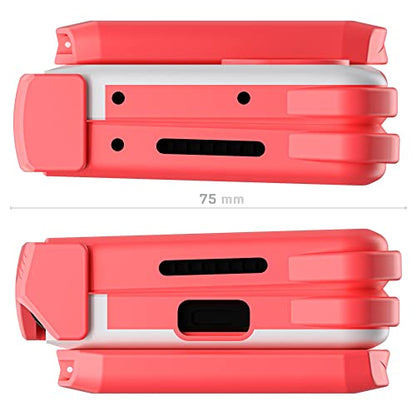 EXEC Wallet Galaxy Z Fold4 Case for Women with Detachable Magnetic Card Holder and Hinge Protection Supports Wireless Charging Phone Cover Designed for 2022 Samsung Galaxy ZFold4 (Galaxy Z Fold 4 / Pink)
