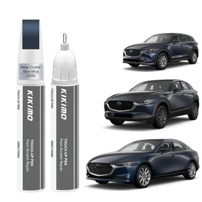 for Mazda Touch Up Paint (Deep Crystal Blue Mica(42M) for 2014-2025 CX-5/2020-2026 CX-30/2024-2026 CX-90/2014-2026 MAZDA3/2021-2025 MX-5 Miata/2014-2021 MAZDA6/2016-2021 CX-3/2016-2023 CX-9/2014-2016 MAZDA5)