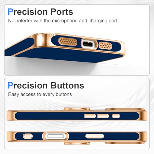 Designed for iPhone 16 Case with Ring Stand Slim Blue (Blue / 6.1'' iPhone 16)