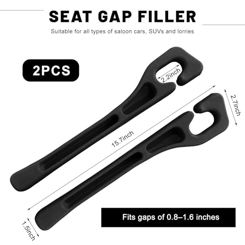2 PCS Car Seat Gap Filler (Black)