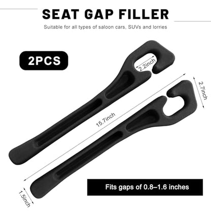 2 PCS Car Seat Gap Filler (Black)