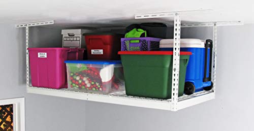 3x6 Overhead Garage Storage Rack (White / 24"-45")