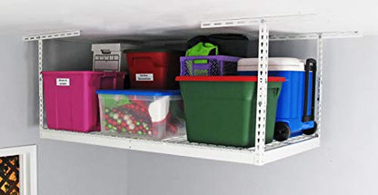 3x6 Overhead Garage Storage Rack (White / 24"-45")