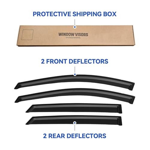 Window Visors Rain Guards for 2010 2011 2012 2013 2014 2015 Hyundai Tucson (2010-2015 Hyundai Tucson)