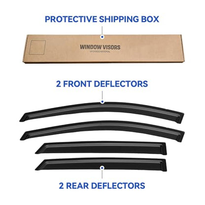 Window Visors Rain Guards for 2010 2011 2012 2013 2014 2015 Hyundai Tucson (2010-2015 Hyundai Tucson)