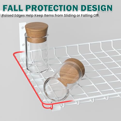 Garage Wall Shelves 12x18 Inch (White / 18X 12inch)