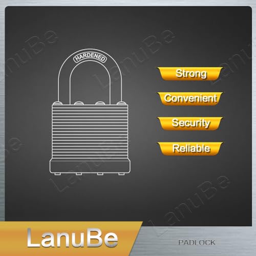 Laminated Keyed Alike Padlock 12 Pack 1.6 (12 Pack Blue)