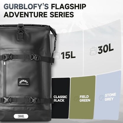 Motorcycle Tail Bag (Classic Black / 30L)