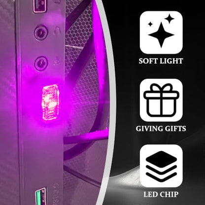 4PCS Mini USB LED Car Light (Pink Purple)